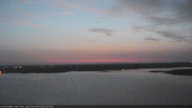 Lake Travis webcam, September 12, 2017 7:30 PM CT