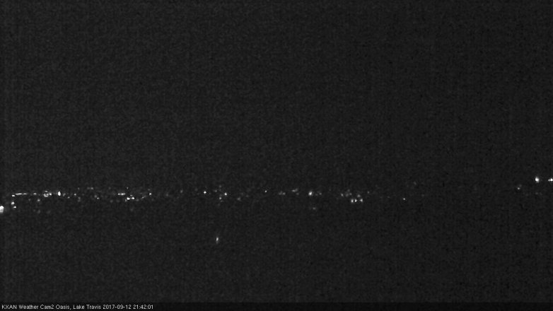 Lake Travis webcam, September 12, 2017 9:10 PM CT