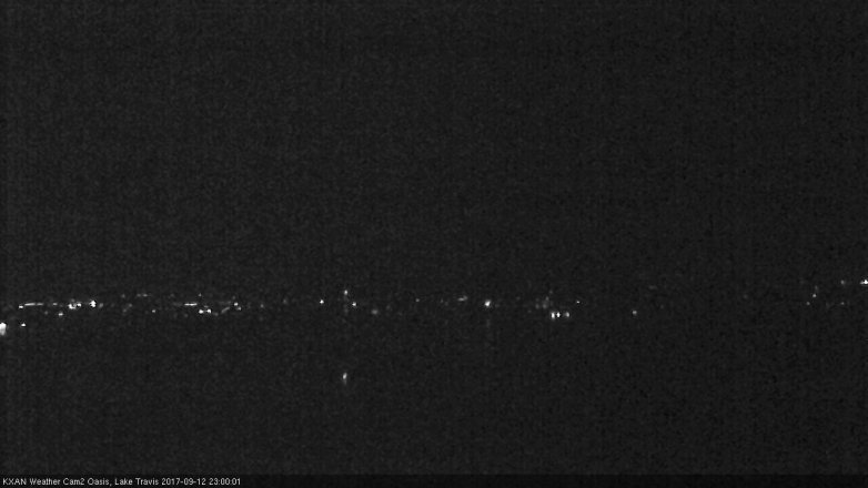 Lake Travis webcam, September 12, 2017 10:10 PM CT
