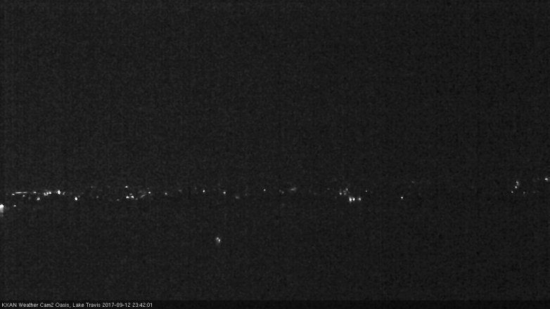 Lake Travis webcam, September 12, 2017 10:45 PM CT