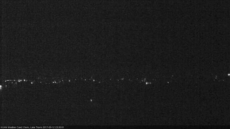 Lake Travis webcam, September 12, 2017 10:50 PM CT