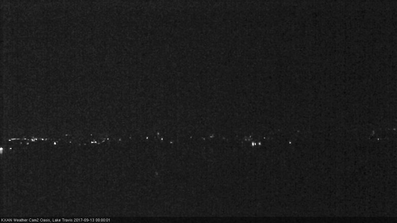 Lake Travis webcam, September 12, 2017 11:05 PM CT