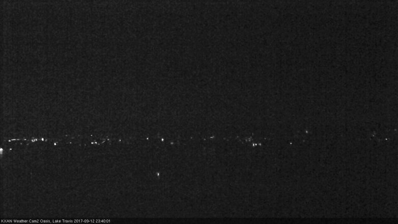 Lake Travis webcam, September 12, 2017 11:10 PM CT