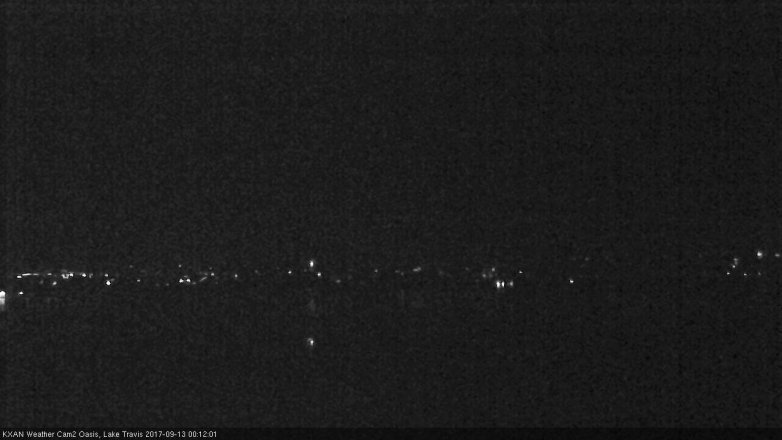 Lake Travis webcam, September 12, 2017 11:20 PM CT