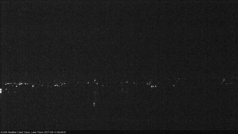 Lake Travis webcam, September 12, 2017 11:45 PM CT