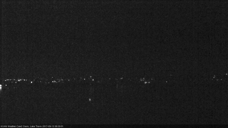 Lake Travis webcam, September 12, 2017 11:50 PM CT