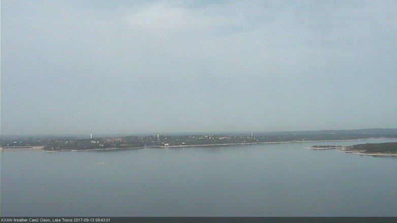 Lake Travis webcam, September 13, 2017 9:15 AM CT