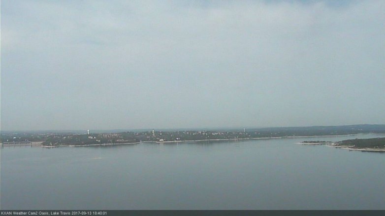 Lake Travis webcam, September 13, 2017 9:55 AM CT