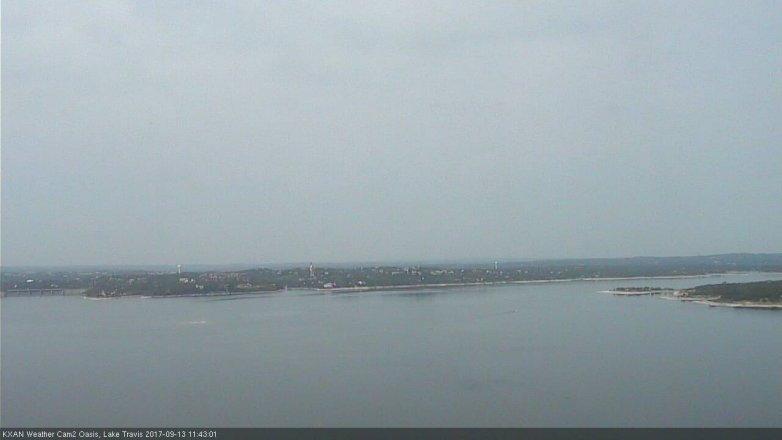 Lake Travis webcam, September 13, 2017 11:05 AM CT