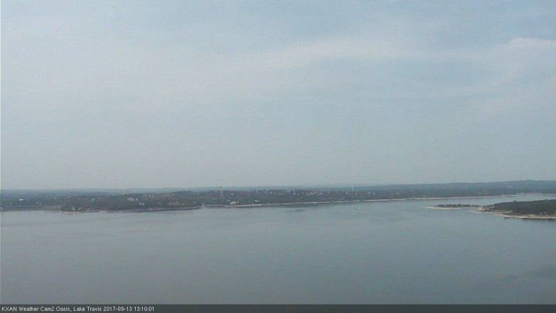 Lake Travis webcam, September 13, 2017 12:25 PM CT