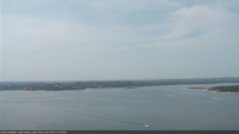 Lake Travis webcam, September 13, 2017 1:05 PM CT