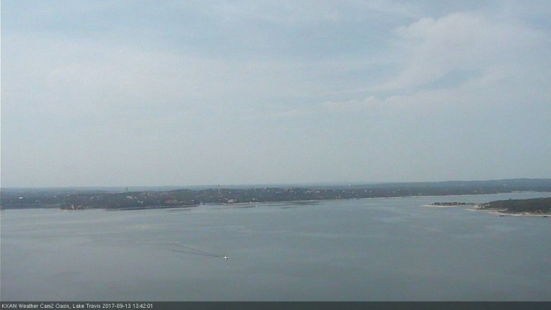 Lake Travis webcam, September 13, 2017 1:10 PM CT