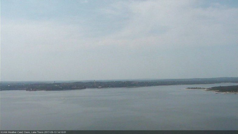 Lake Travis webcam, September 13, 2017 1:15 PM CT