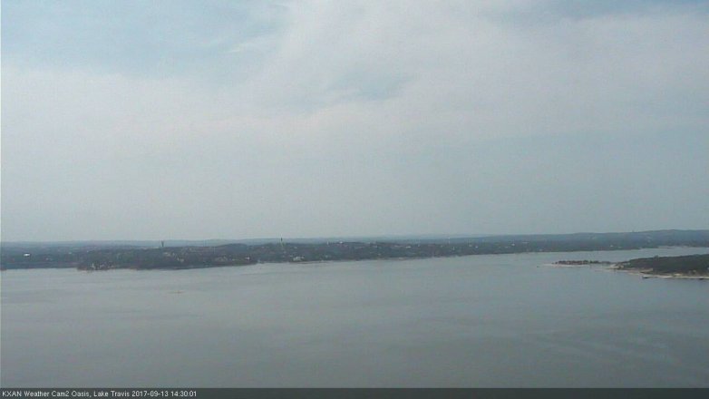 Lake Travis webcam, September 13, 2017 1:40 PM CT