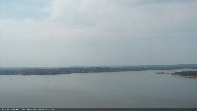 Lake Travis webcam, September 13, 2017 1:45 PM CT