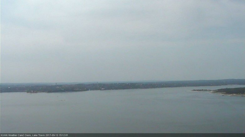 Lake Travis webcam, September 13, 2017 2:30 PM CT