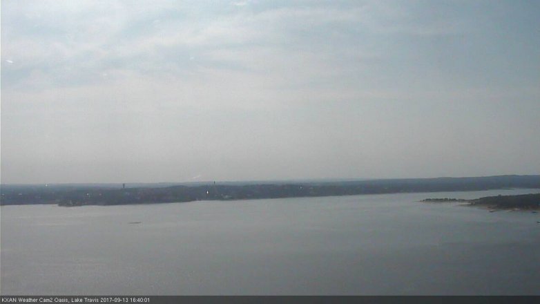Lake Travis webcam, September 13, 2017 3:55 PM CT