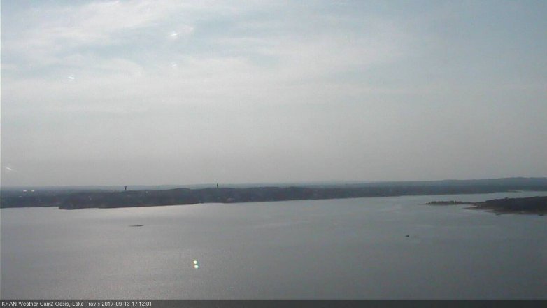 Lake Travis webcam, September 13, 2017 4:25 PM CT
