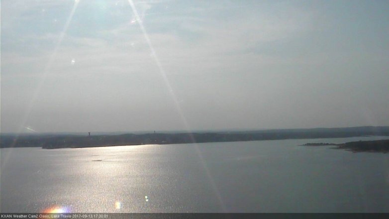 Lake Travis webcam, September 13, 2017 4:45 PM CT