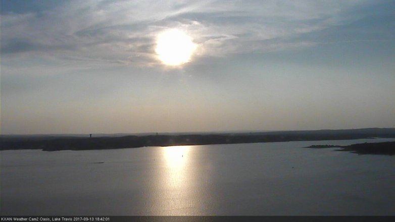 Lake Travis webcam, September 13, 2017 5:45 PM CT