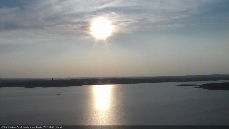Lake Travis webcam, September 13, 2017 5:50 PM CT
