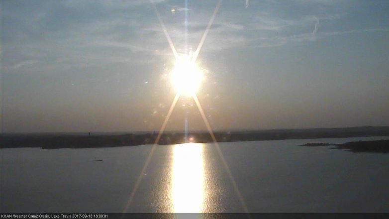 Lake Travis webcam, September 13, 2017 6:05 PM CT