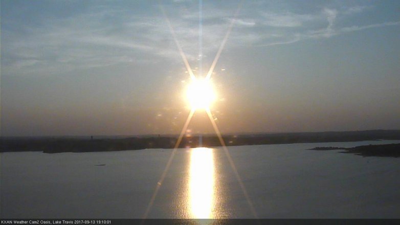 Lake Travis webcam, September 13, 2017 6:30 PM CT