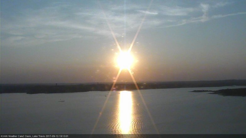 Lake Travis webcam, September 13, 2017 6:40 PM CT