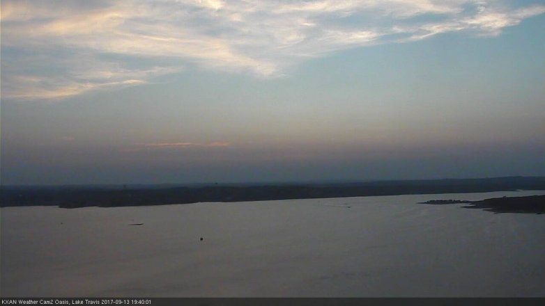 Lake Travis webcam, September 13, 2017 6:55 PM CT