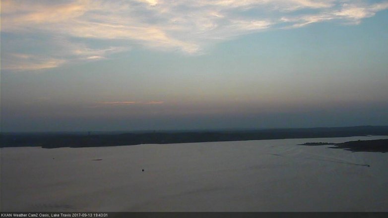 Lake Travis webcam, September 13, 2017 7:00 PM CT