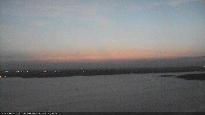 Lake Travis webcam, September 13, 2017 7:25 PM CT