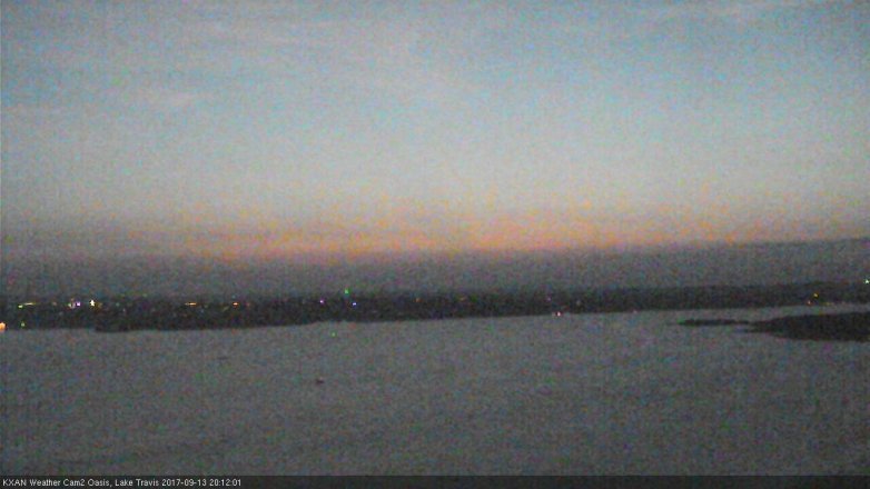 Lake Travis webcam, September 13, 2017 7:40 PM CT