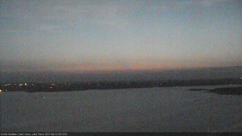 Lake Travis webcam, September 13, 2017 7:45 PM CT