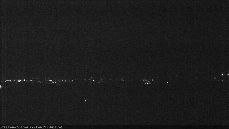 Lake Travis webcam, September 13, 2017 8:55 PM CT