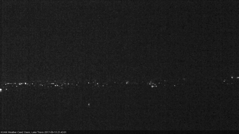 Lake Travis webcam, September 13, 2017 9:00 PM CT