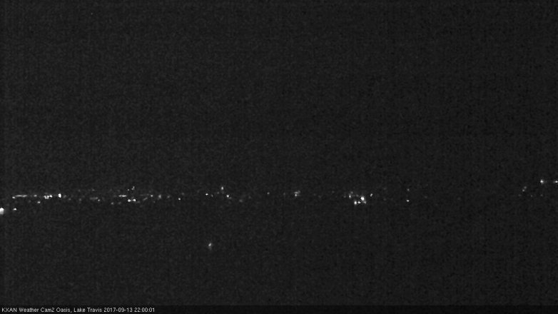 Lake Travis webcam, September 13, 2017 9:25 PM CT