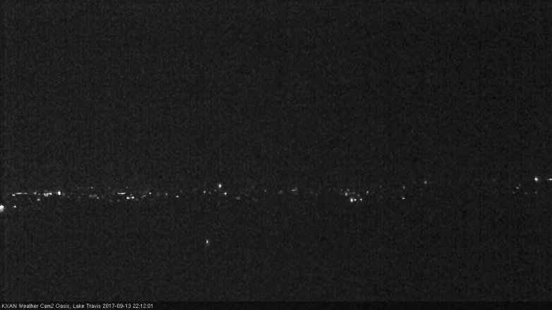 Lake Travis webcam, September 13, 2017 9:35 PM CT