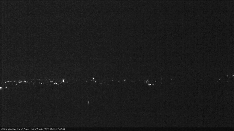 Lake Travis webcam, September 13, 2017 10:10 PM CT