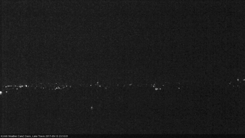 Lake Travis webcam, September 13, 2017 10:40 PM CT