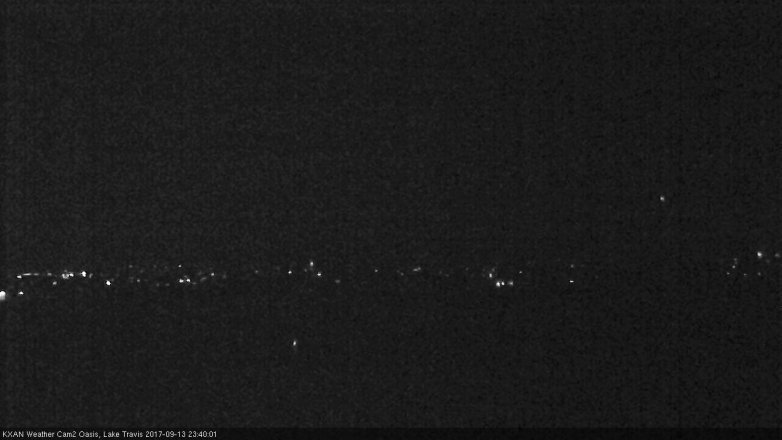 Lake Travis webcam, September 13, 2017 11:10 PM CT