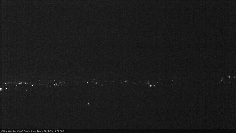 Lake Travis webcam, September 13, 2017 11:20 PM CT