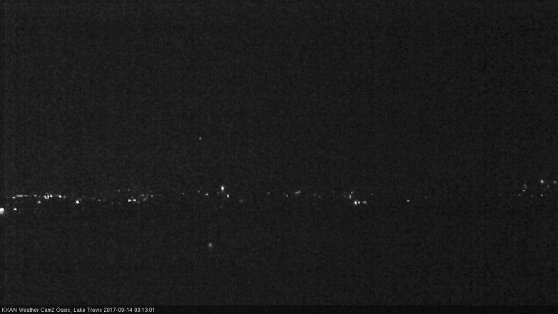 Lake Travis webcam, September 13, 2017 11:25 PM CT