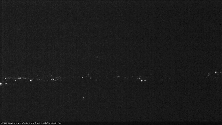 Lake Travis webcam, September 13, 2017 11:40 PM CT