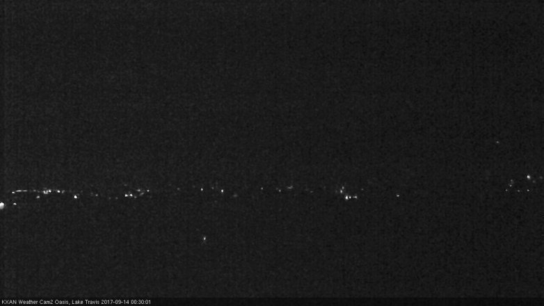 Lake Travis webcam, September 13, 2017 11:45 PM CT
