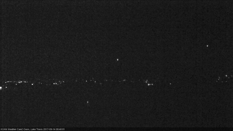 Lake Travis webcam, September 13, 2017 11:50 PM CT