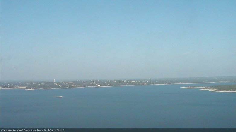 Lake Travis webcam, September 14, 2017 9:10 AM CT