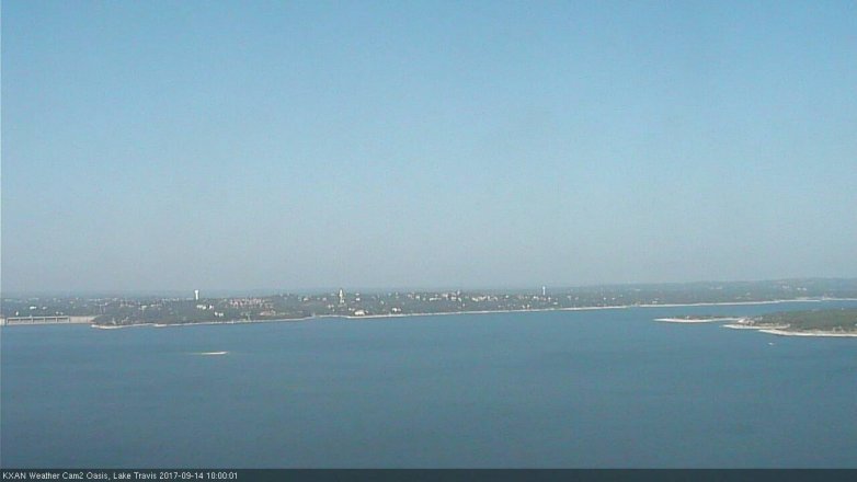 Lake Travis webcam, September 14, 2017 9:20 AM CT