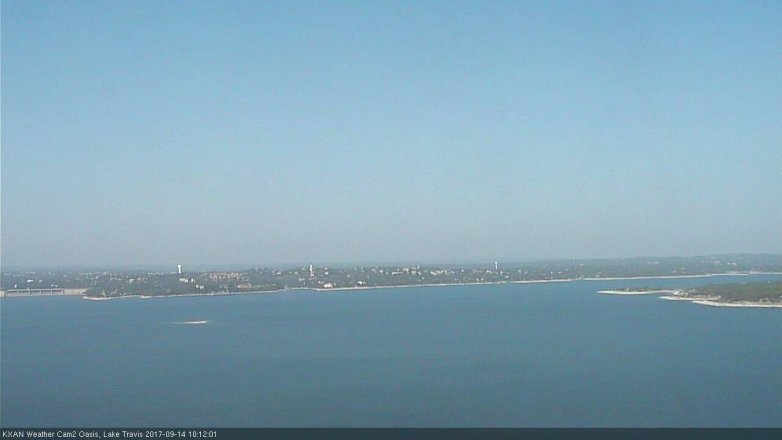 Lake Travis webcam, September 14, 2017 9:25 AM CT