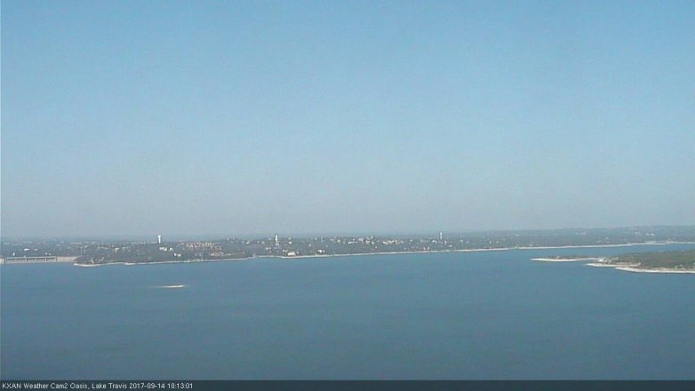 Lake Travis webcam, September 14, 2017 9:35 AM CT
