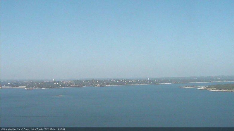 Lake Travis webcam, September 14, 2017 9:40 AM CT